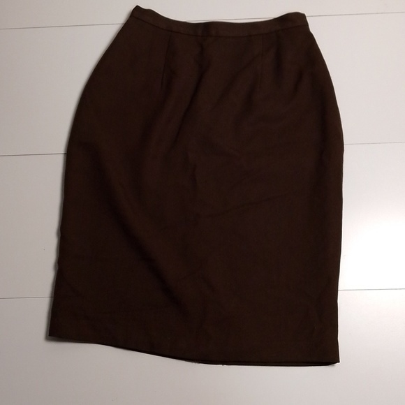 Vintage Mark Edwards  brown pencil skirt 8 lined made in canada - Picture 1 of 6